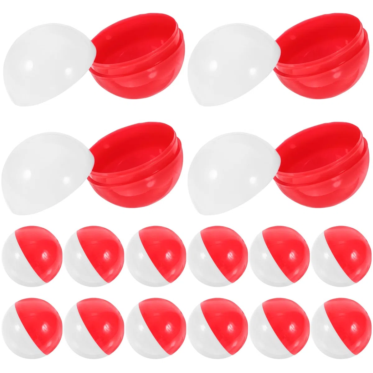 TOYANDONA Lot de 50 capsules vides Boules rotatives en plastique Boîte d'emballage multifonctionnelle pour bonbons pour mariages, fêtes d'anniversaire et créatifs