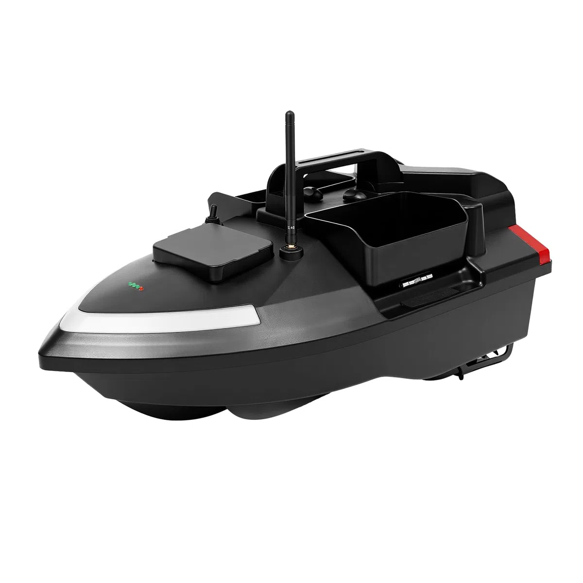 GPS Bateau à appâts 500M, bateau amorceur avec télécommande, bateau de pêche avec 3 boîtes à appâts, batterie 12000mAh, télécommande pour la pêche, bateau amorceur sans fil, pêche nocturne