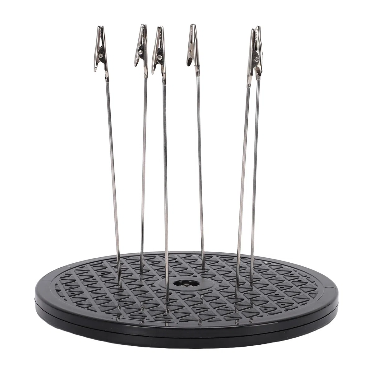 Greensen Plateau Tournant pour Peinture de Modèles, Support Rotatif de 7,5 Pouces avec 6 Tiges à Clips Métalliques, pour la Peinture au Spray de Micro Figurines, Artisanat et Déco