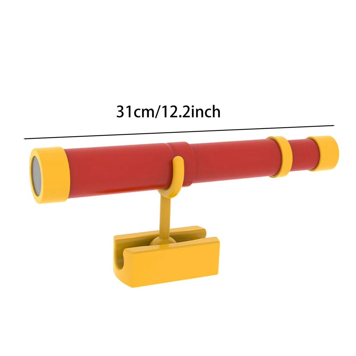 Télescope de Pirate pour Enfants, Accessoire de Jeu, Pirate Rétractable pour Escalader Les Structures, Rouge et Jaune