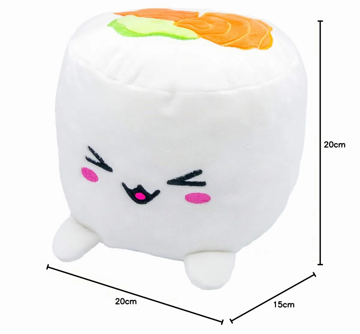 Joy Toy Plushi Uramaki Sushi avec Saumon Peluche 20 cm Blanc