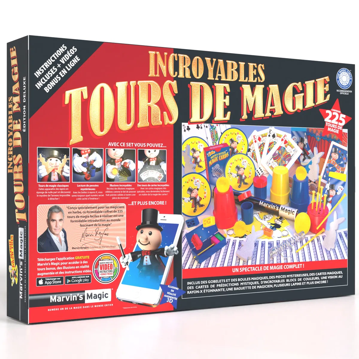 Marvin's Magic - Boîte de 225 Tours de Magie Incroyables - Gamme Magic Made Easy - Convient aux Enfants de 6 Ans et Plus