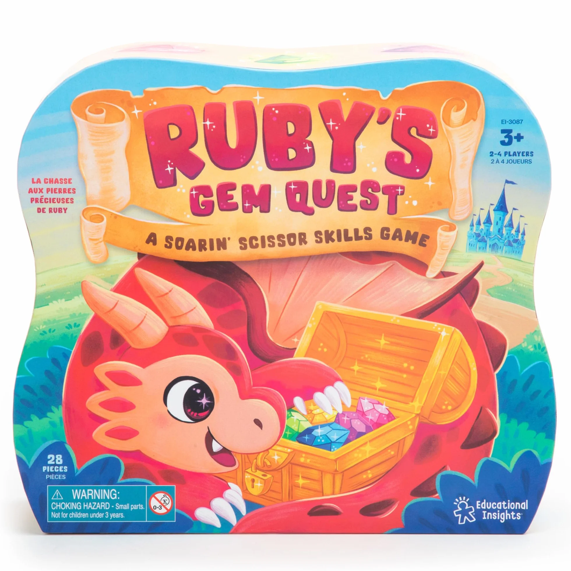 Learning Resources Jeu de compétences La Chasse aux Pierres précieuses de Ruby, Jouet Mixte, Introduction à l'utilisation des Ciseaux, Jeux éducatifs, dès 3 Ans