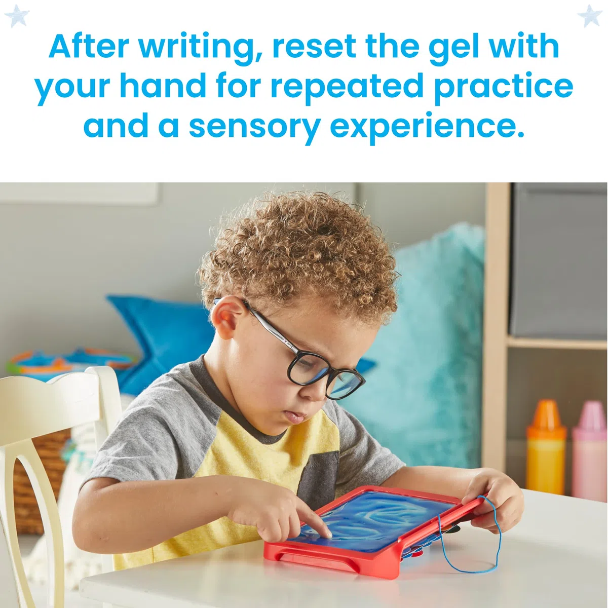 Learning Resources Tablette sensorielle pour Tracer des Lettres, Former des Lettres, Ensemble d'activités d'écriture Manuscrite avec Stylet, de 3 à 5 Ans