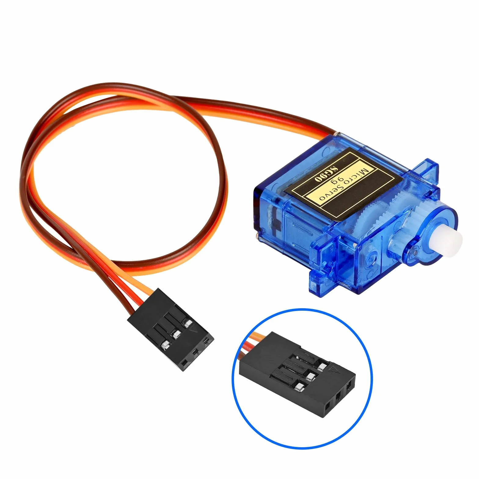 Queta 10Pcs SG90 Micro Servo Moteur pour RC Voiture Robot Hélicoptère Avion télécommande