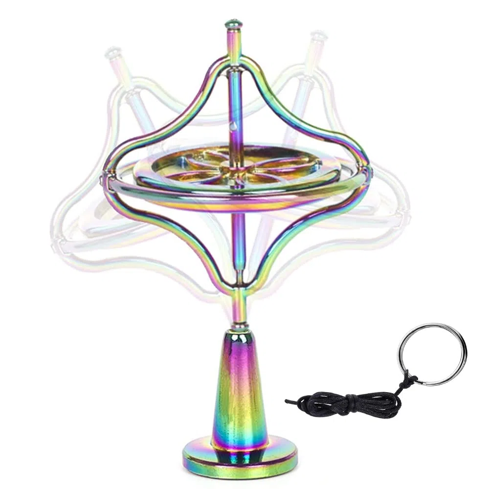 Gyroscope toupie Shienus Doigt Gyroscope Jouets Équilibre Spinner Métal Anti-gravité Gyroscope Coloré Spinning Décompression Jouet éducatif Cadeau pour enfants
