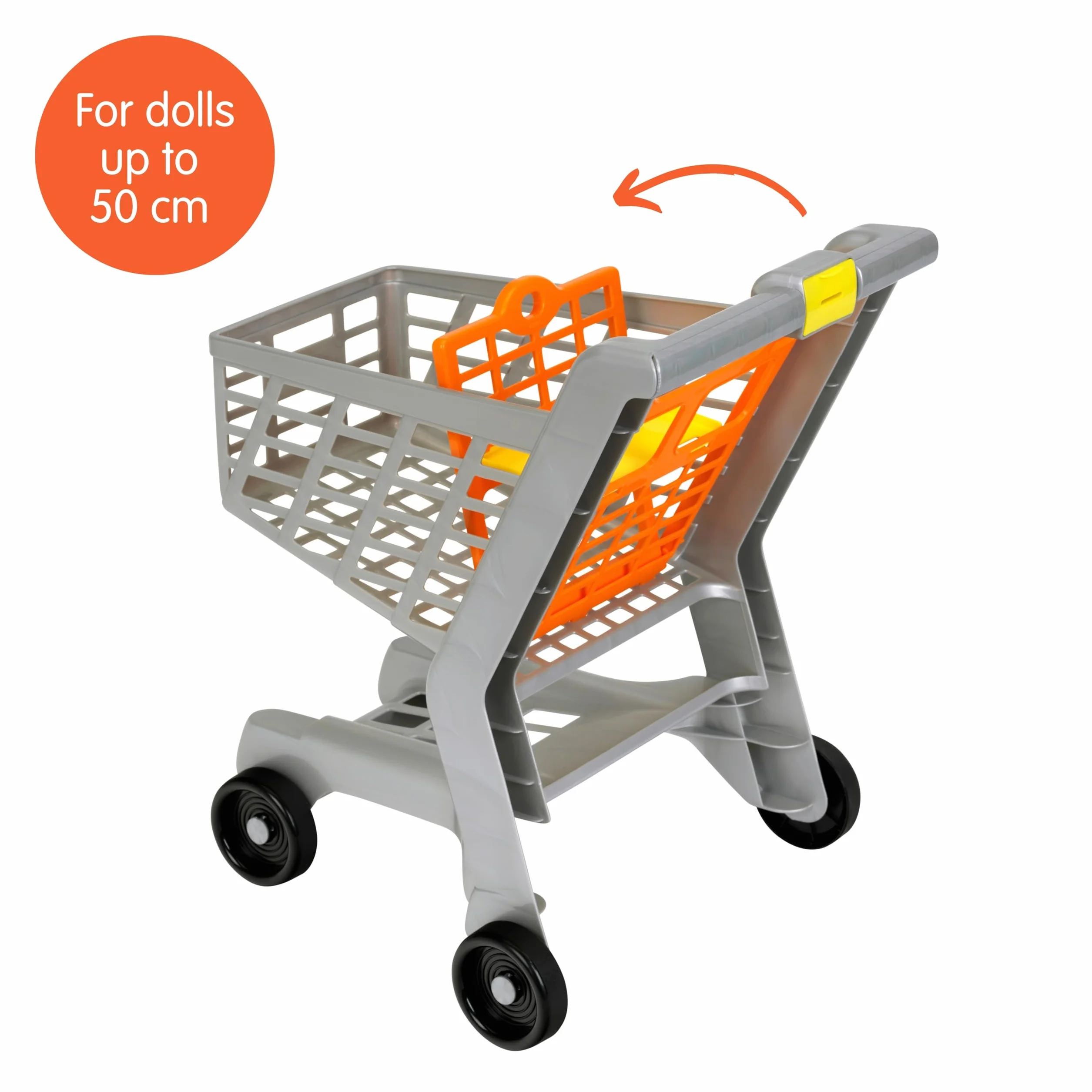 Theo Klein 9690 Chariot de supermarché I avec siège Rabattable pour poupée I Plastique de qualité supérieure I Jouet pour Enfants à partir de 2 Ans