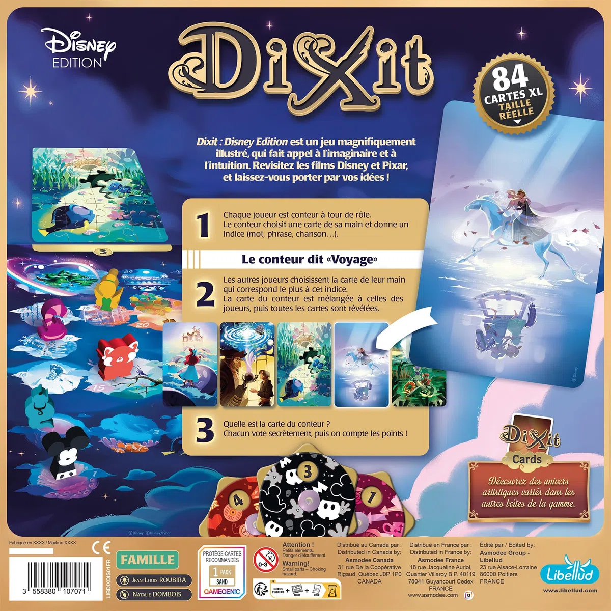 Asmodee - Dixit : Edition Disney - Jeu de Société pour Adultes & Enfants dès 8 Ans - Jeu de Cartes Onirique - Communication par l'image - 3 à 6 Joueurs - 30 Min - Version Française - Libellud