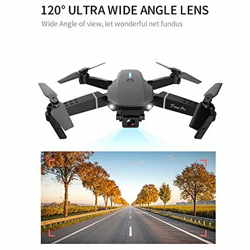 E88 WiFi FPV Drone avec Grand Angle 4K HD Double CaméRa Pliable Altitude Maintenue TéLéCommande Quadrirotor Drones Professionnels