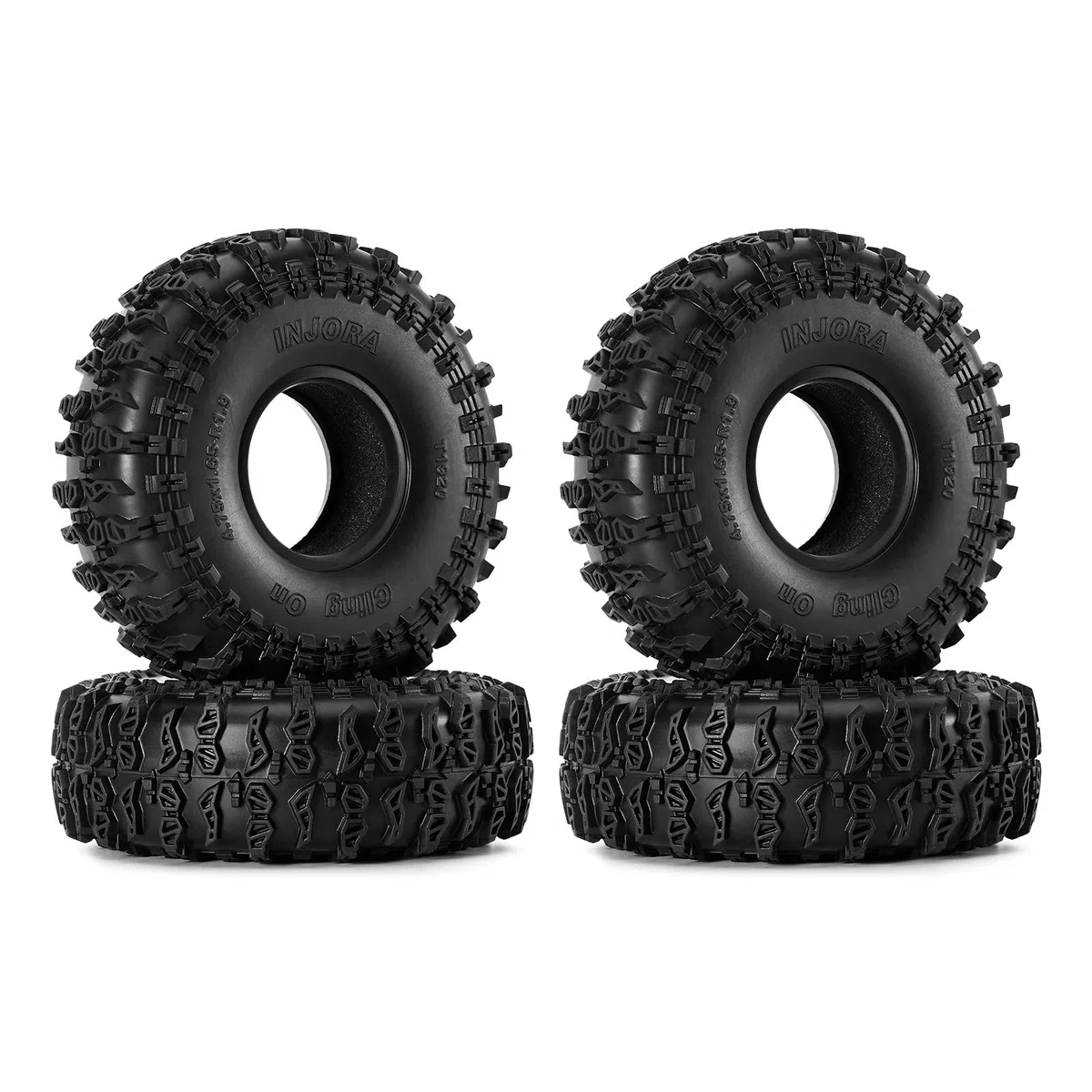 INJORA Pneus Cling on 1.9" 120 * 42mm S5 pour TRX4 SCX10 1/10 RC Crawler