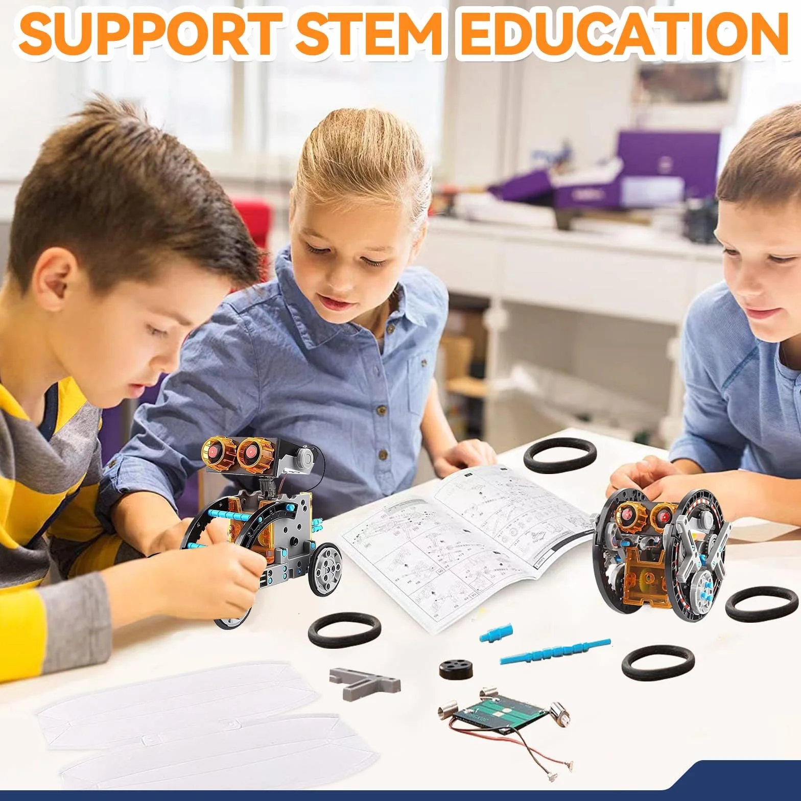 Kit Robot Solaire, 29 en 1 Robot Jouet Enfant Maquette Voiture Jeux de Construction Robotique Éducative Exterieur Experiences Scientifiques Cadeau pour Garçon Fille