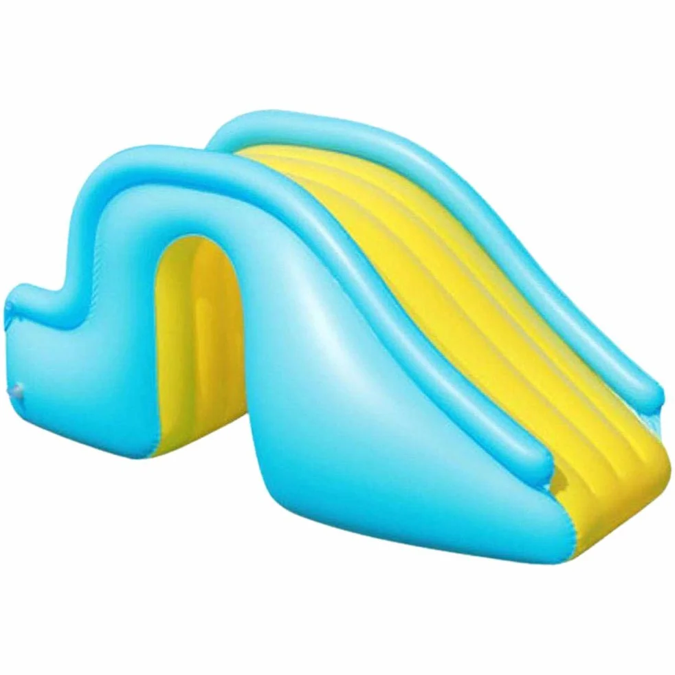 Toboggan Gonflable, Toboggan de Piscine, Marche de de Pataugeoire pour Piscine, Centre de Jeu Gonflable, Accessoires de pour Garçons et Filles, Jeu d'été pour Extérieur et Intérieur (Bleu)