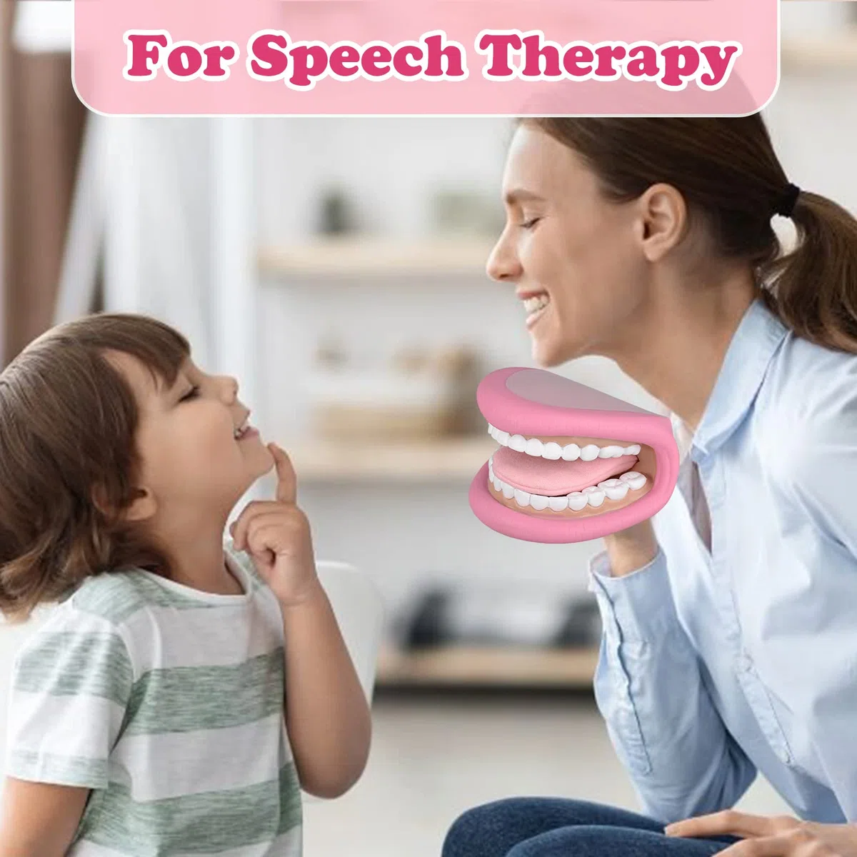 Ultrassist Modèle dentaire, Pour apprendre aux enfants à se brosser les dents, Poupée à gants bucco-dentaires adaptée à l'enseignement des soins bucco-dentaires, Avec une brosse à dents