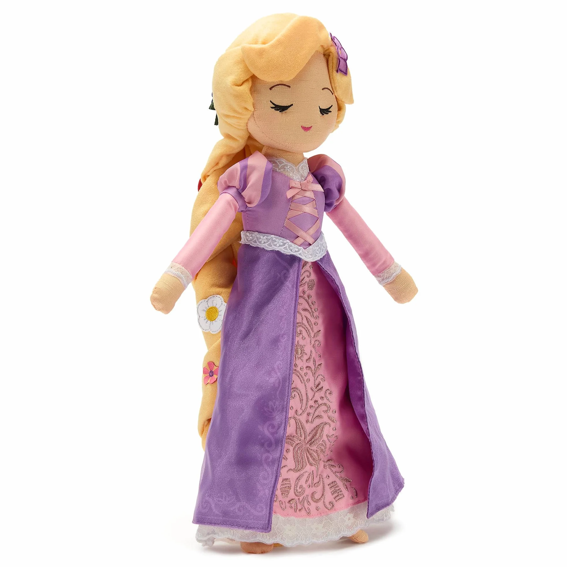 Disney Store Official Poupée de Chiffon Raiponce, Peluche Collector du 15e Anniversaire du Film Raiponce avec Cheveux tressés et Robe Scintillante, poupée Princesse Disney de 41 cm