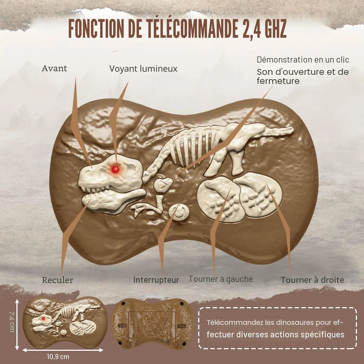 Aooess Jouets pour enfants de 3 à 8 ans: jouets de dinosaures télécommandés pour les âges 3 4 5 6 7 8 ans cadeaux pour enfants jouets pour enfants de 3 à 8 ans jouet robot dinosaure RC