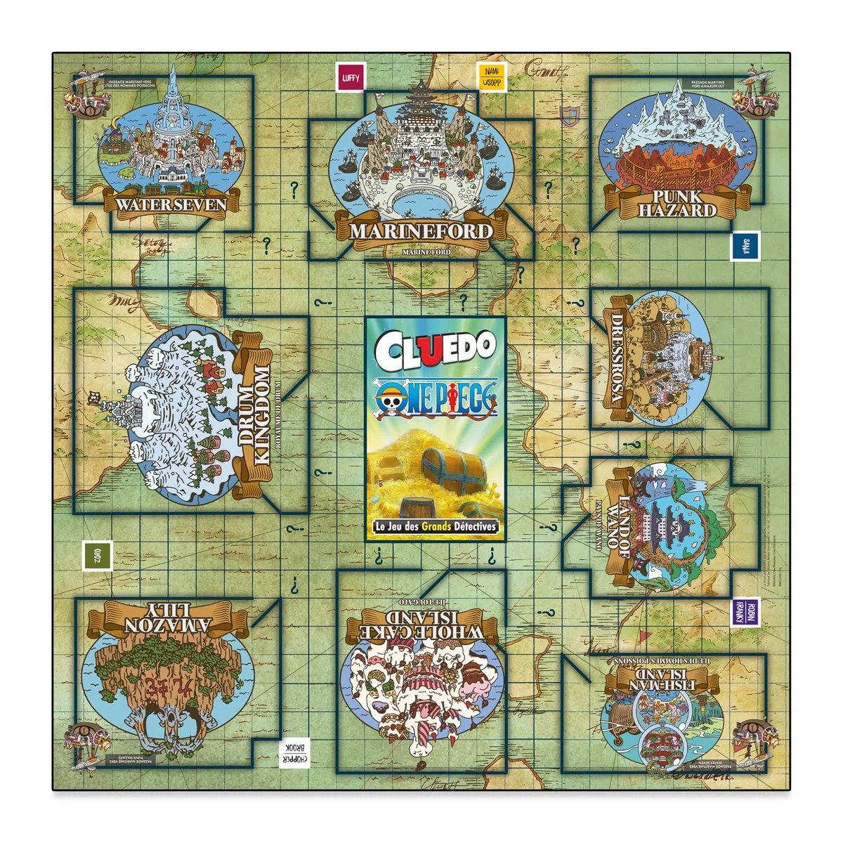 Winning Moves Cluedo One Piece - Jeu de société Famille pour 2 à 6 Joueurs - Jeu De Plateau 12+ Ans - Jeux De Logique - Cluedo Francais