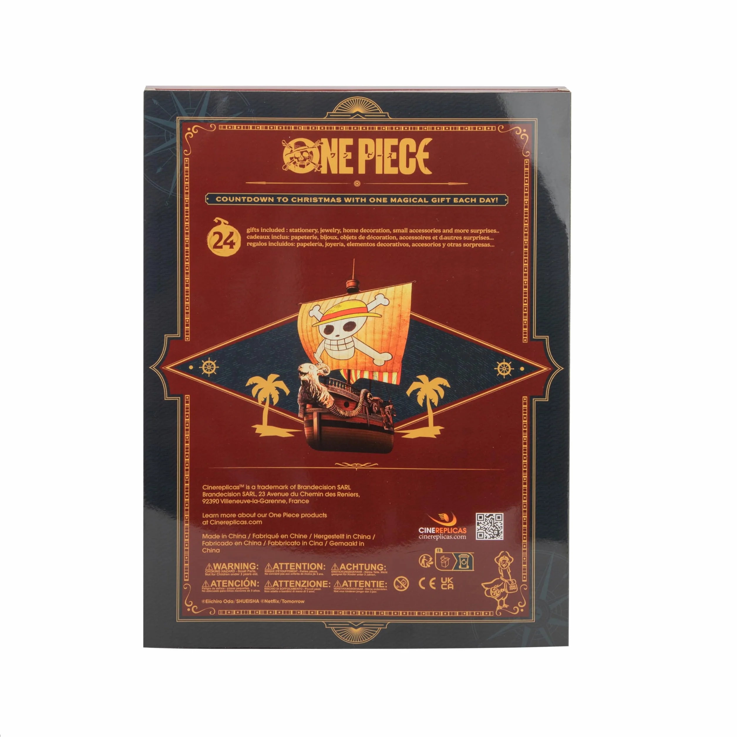 Cinereplicas - Calendrier de l'Avent One Piece - Licence officielle