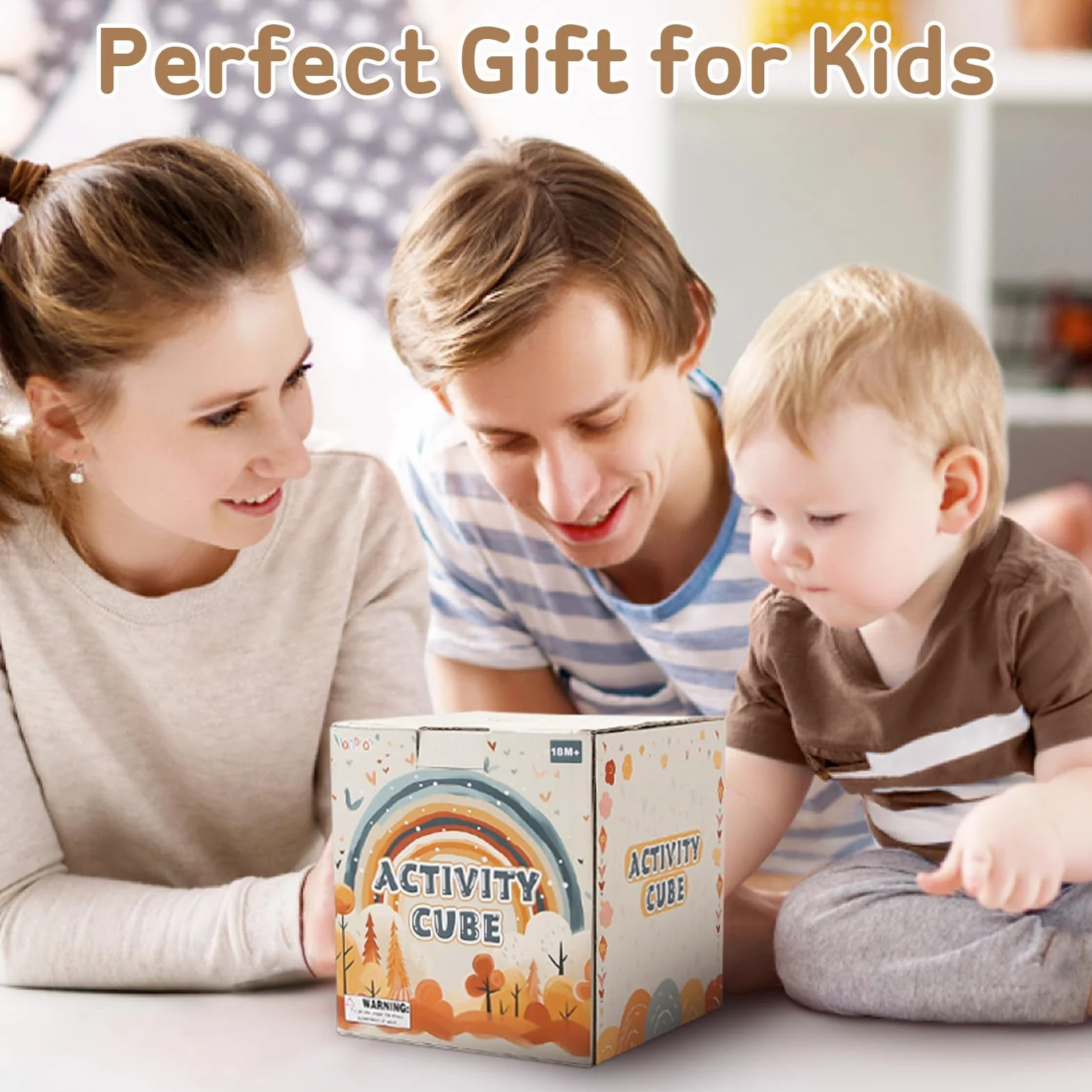 Vanplay Cube d'Activité Bébé Motricité Jeux Montessori 2 3 Ans Parcours Jouet Enfant Cadeau Noel et Anniversaire pour Garçons Filles
