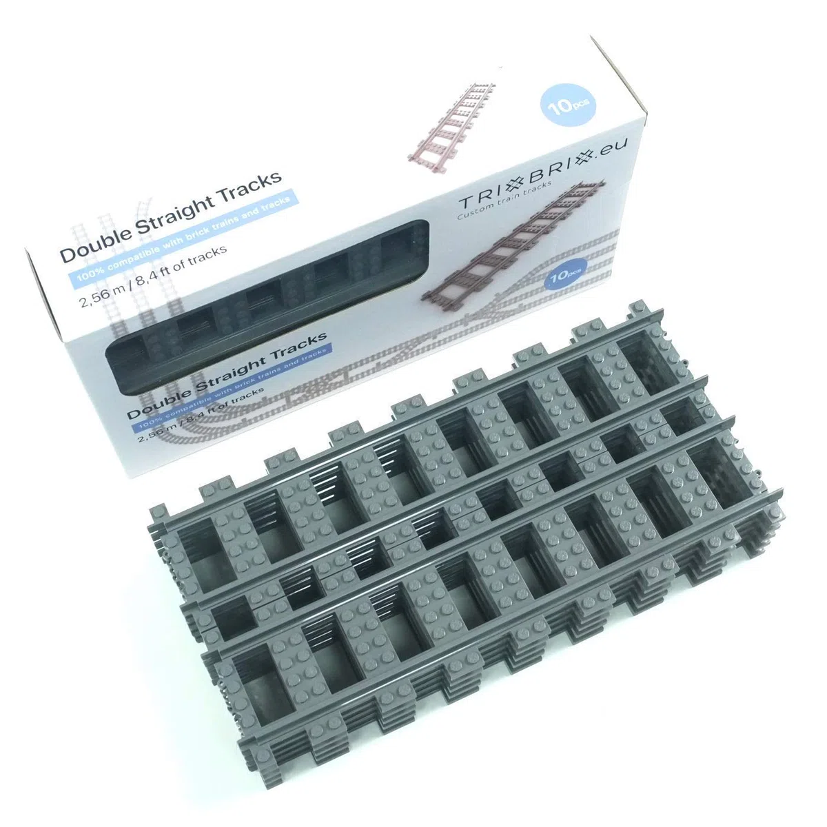 Double Straight Track Set - 10 Pieces