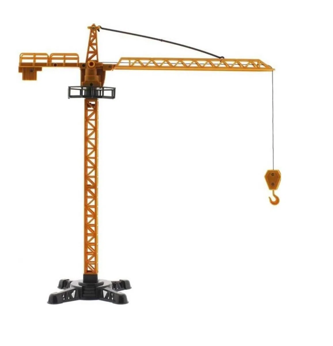 Grue de Construction Jouet Grue Manuelle Generic Jaune 40 cm avec Accessoires soulève la Charge et Tourne à 360 degrés pour Enfant