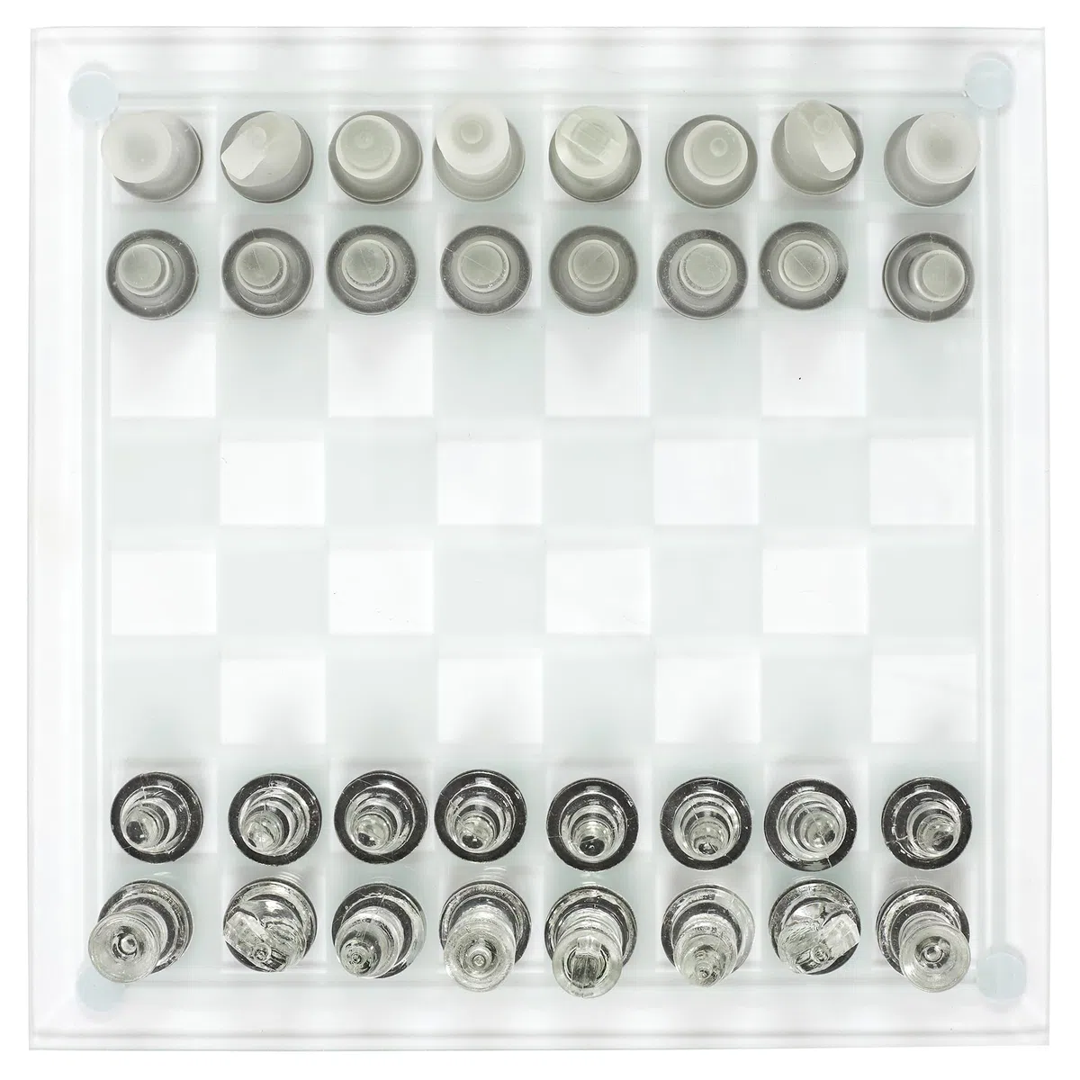 MISTER GADGet - MG3328 Jeu D'échecs en Verre Design Original - Format Pratique 25 x 25 cm - Divertissement et Cadeaux - Couleur Transparente - Taille L