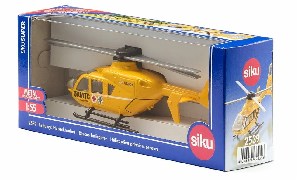 SIKU - 2539a - Véhicule Miniature - Modèle à l'échelle - Hélicoptère Oamtc - Echelle 1/55 - Métal