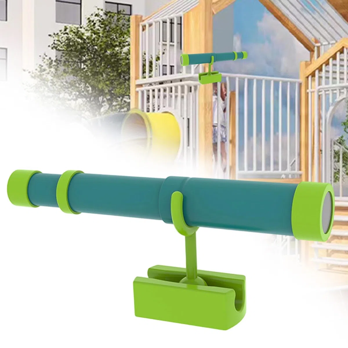 Télescope Monoculaire pour Enfants, Jeu éducatif de Pirate Rétractable, Manuel PP, Idéal pour Les Activités de Plein Air et Les Fêtes à Thème, Vert