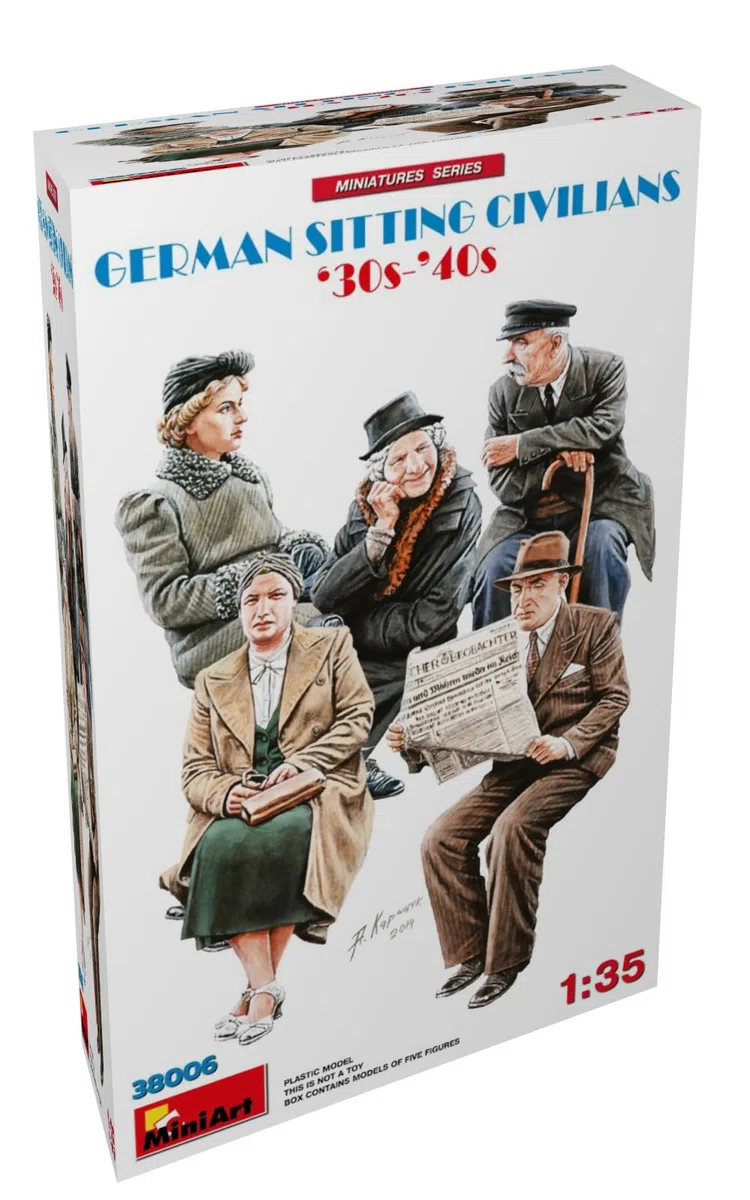 MiniArt 38006 - Figurines German Sitting Civilians 30s-40s