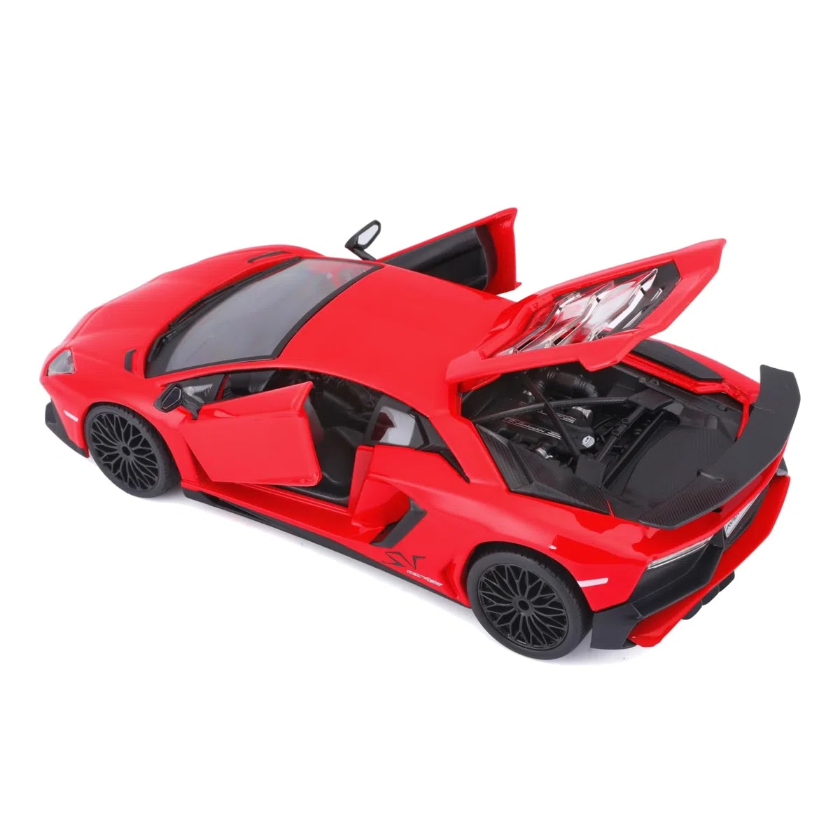 Bburago | Lamborghini Aventador LP 750-4 SV | Reproduction de Voiture Miniature à échelle 1/24 | Rouge | Jouet pour Enfant à Collectionner | B18-21079