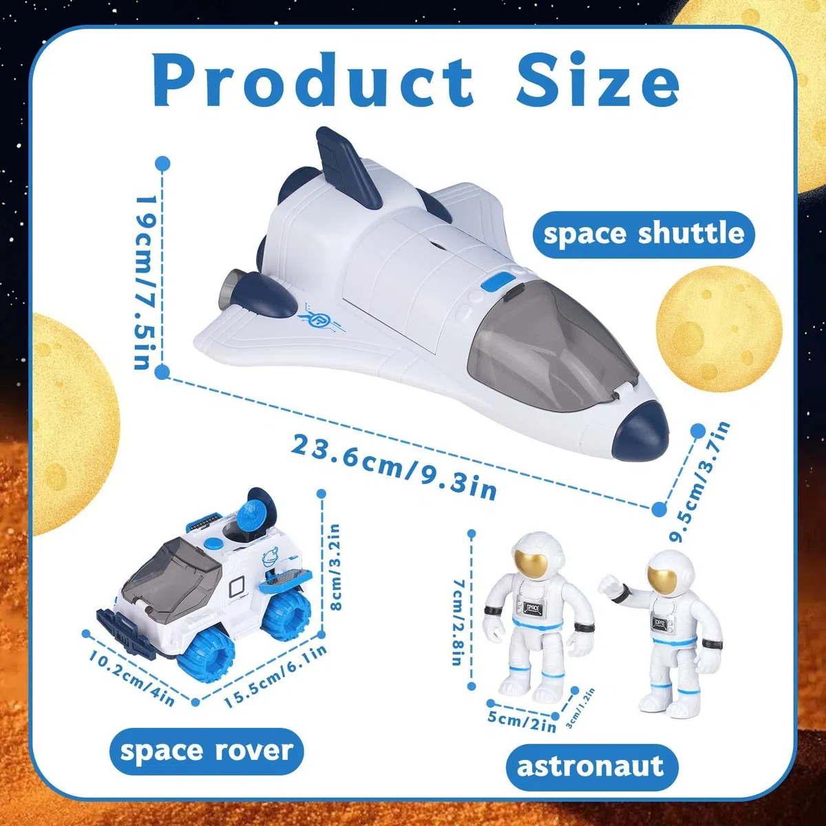 Space Shuttle Jouet fusée pour enfants, jouet spatial pour garçons et filles, jouet éducatif scientifique, figurines d'astronautes