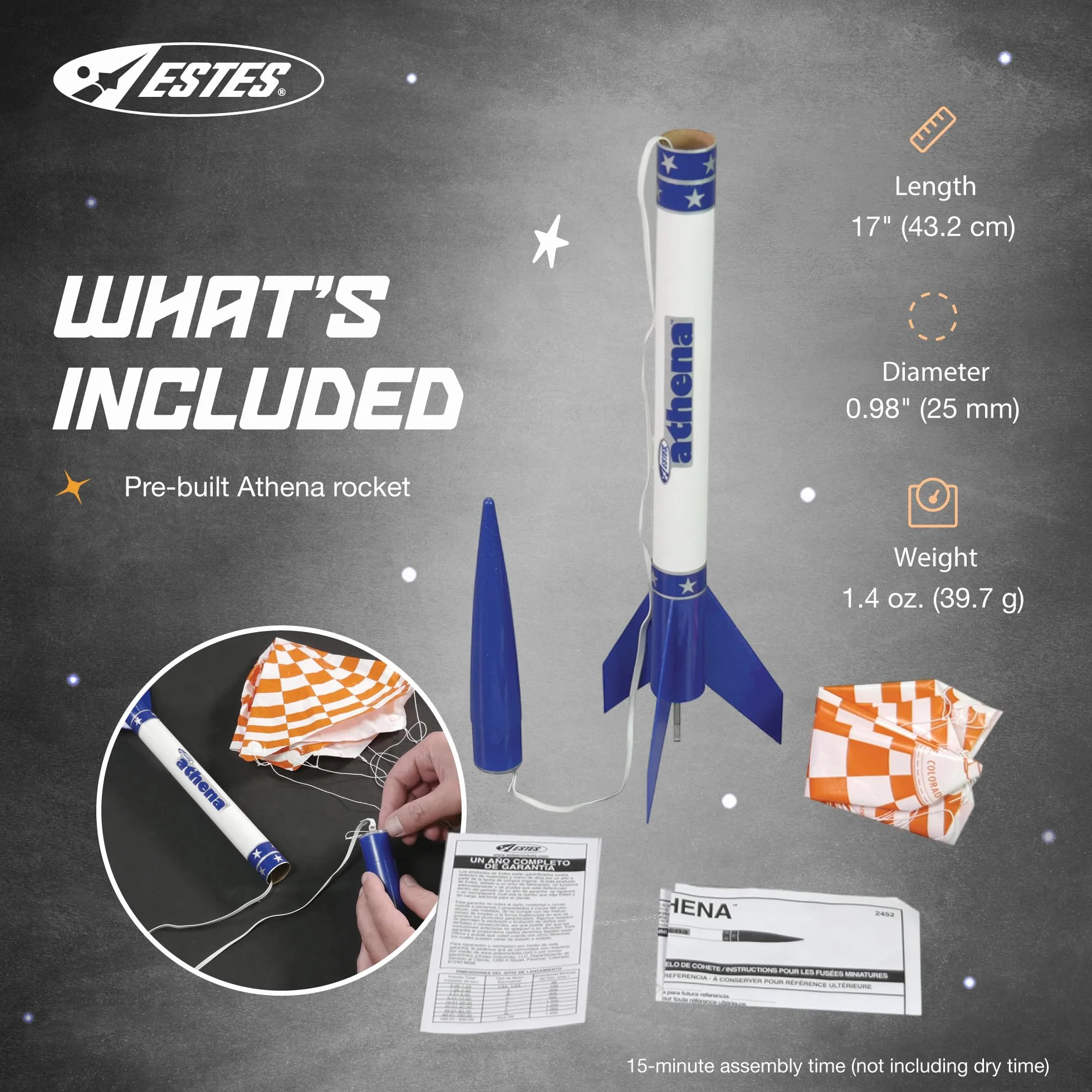 Estes 2452 Athena Model Rockets, marron