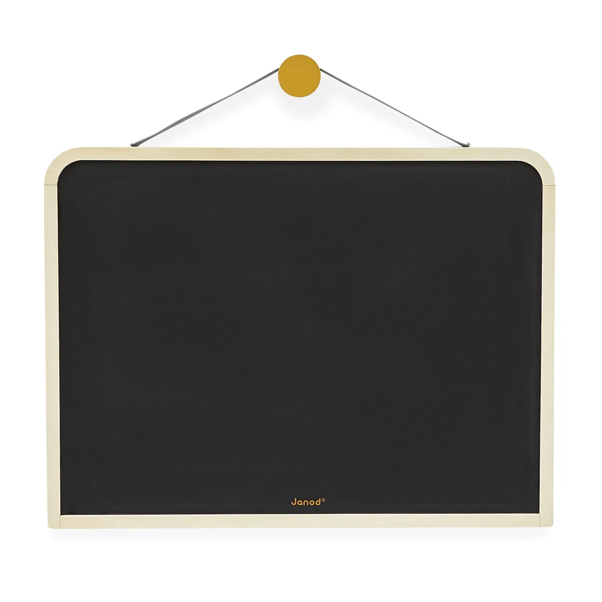 Janod - Grand Tableau Noir Mural Magnétique Recto Verso - pour Écrire et Dessiner - avec 3 Craies + 1 Brosse - Jouet en Bois FSC - Dès 3 Ans, J09635