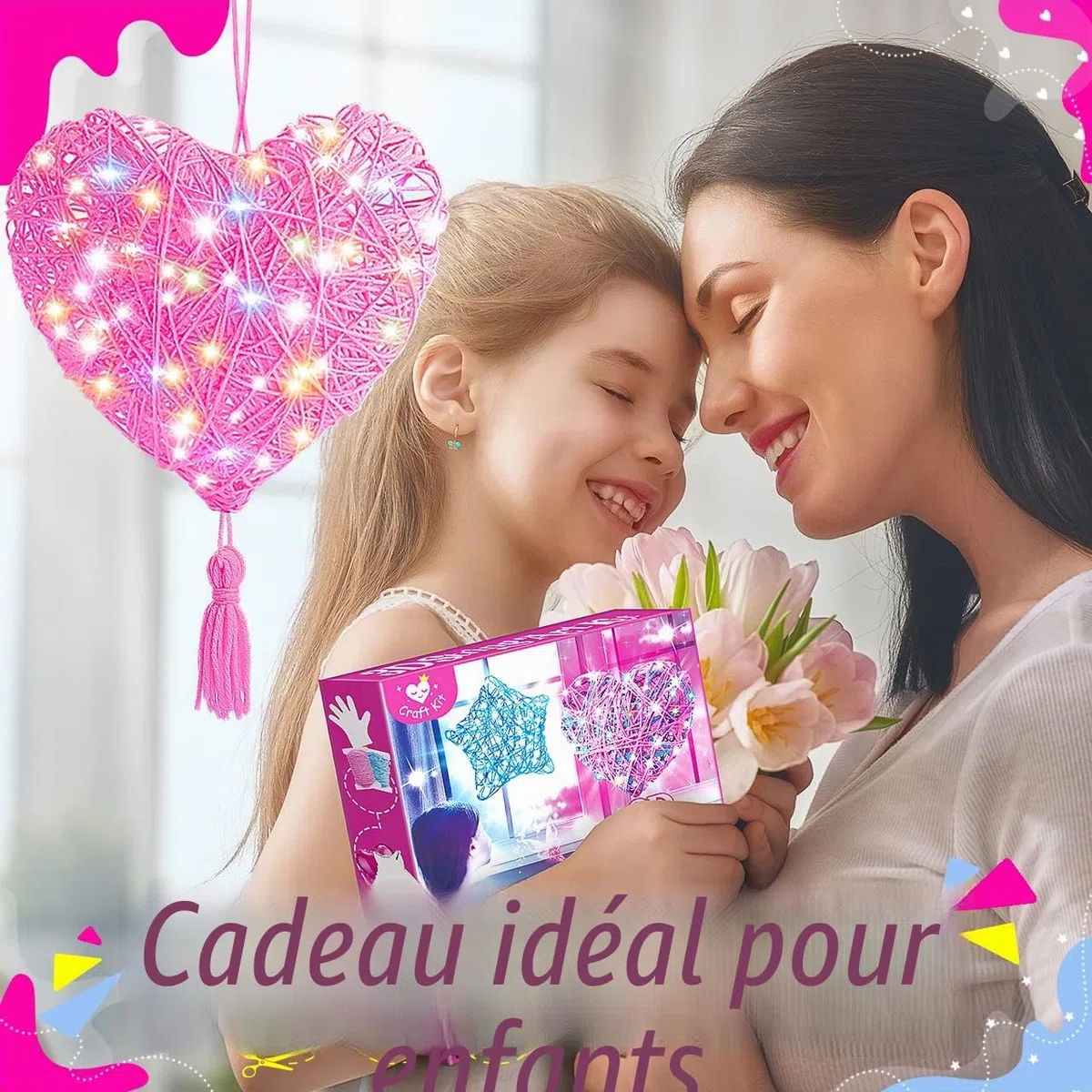 Kit de bricolage 3D pour filles cadeau 8-10 ans, jeux 9-14 ans, lanterne, décorations faites main