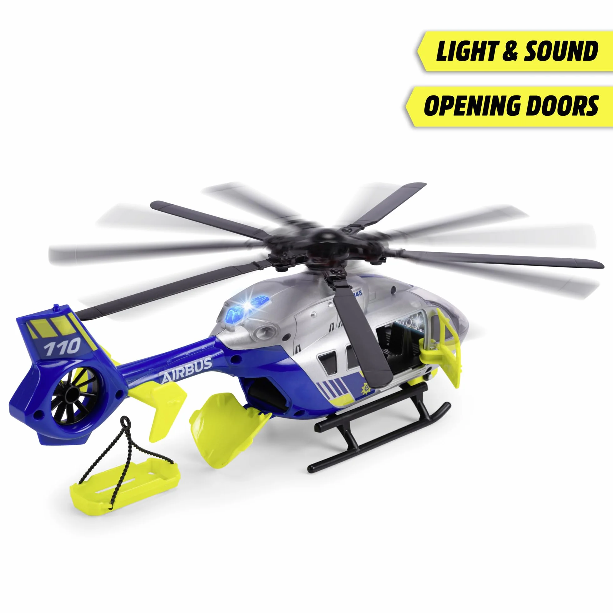 Dickie - Hélicoptère SOS 36cm - Pâles rotatives 36cm - Treuil Mobile - 203716028038