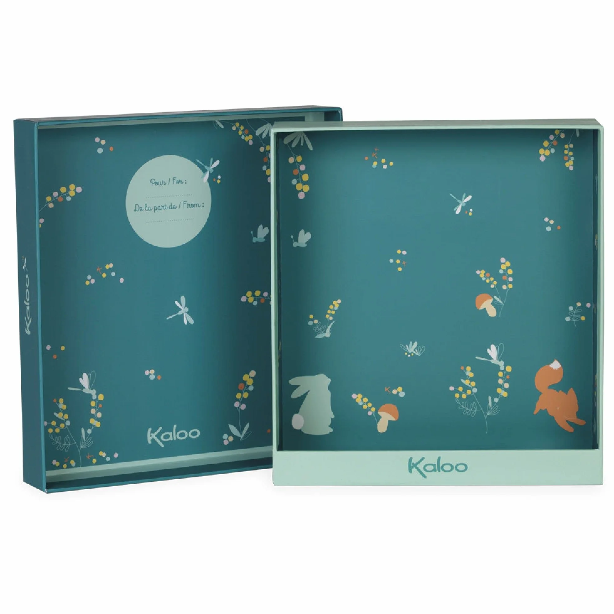 KALOO - Fripons - Doudou Carré Renard Léonard - Doudou Moelleux et Extra Doux - 20 cm - Dès la Naissance, K960271