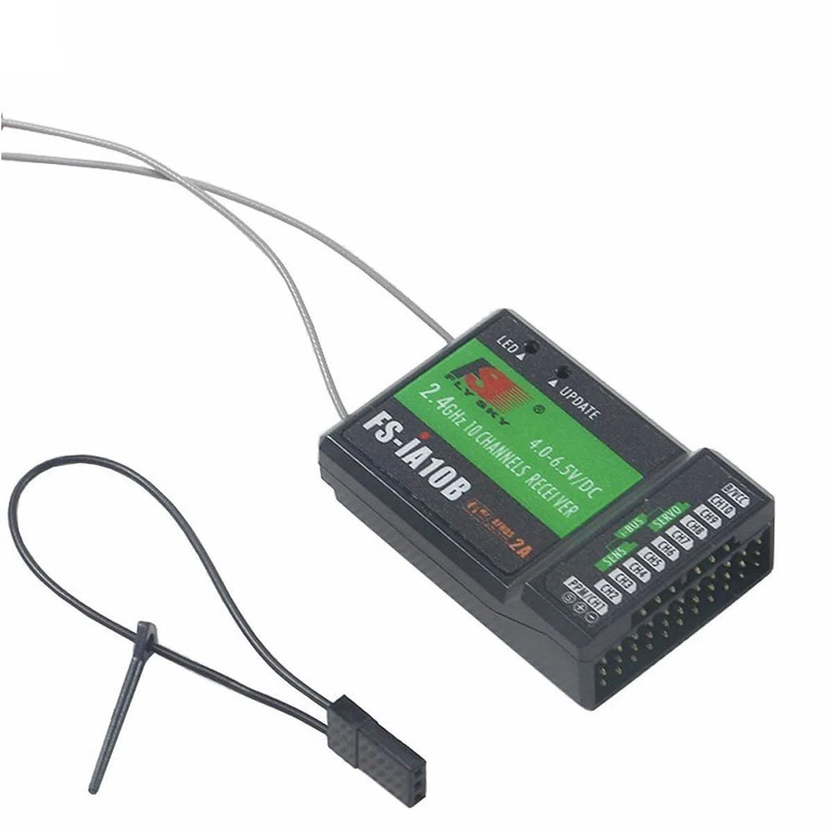 Flysky FS-iA10B Récepteur 10CH Compatible PPM pour FS-I4 FS-I6 FS-I6 FS-I6 FS-I6 FS-I6S TH9X FS-T6 CT6B GT3C Transmetteur FS-IT4S