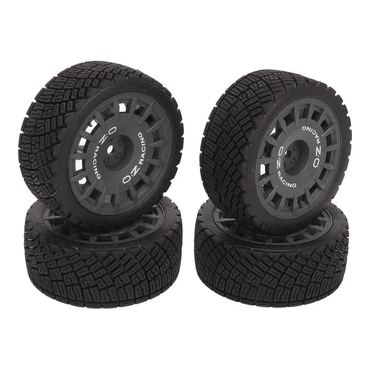 4 pièces roues en caoutchouc de pneu de voiture RC, pneus de route 1/10 RC pour TT01 TT02 XV01 XV02 HSP 94123 94122, pneus de dérive à amorti fort à haute résistance à l'usure (Noire)