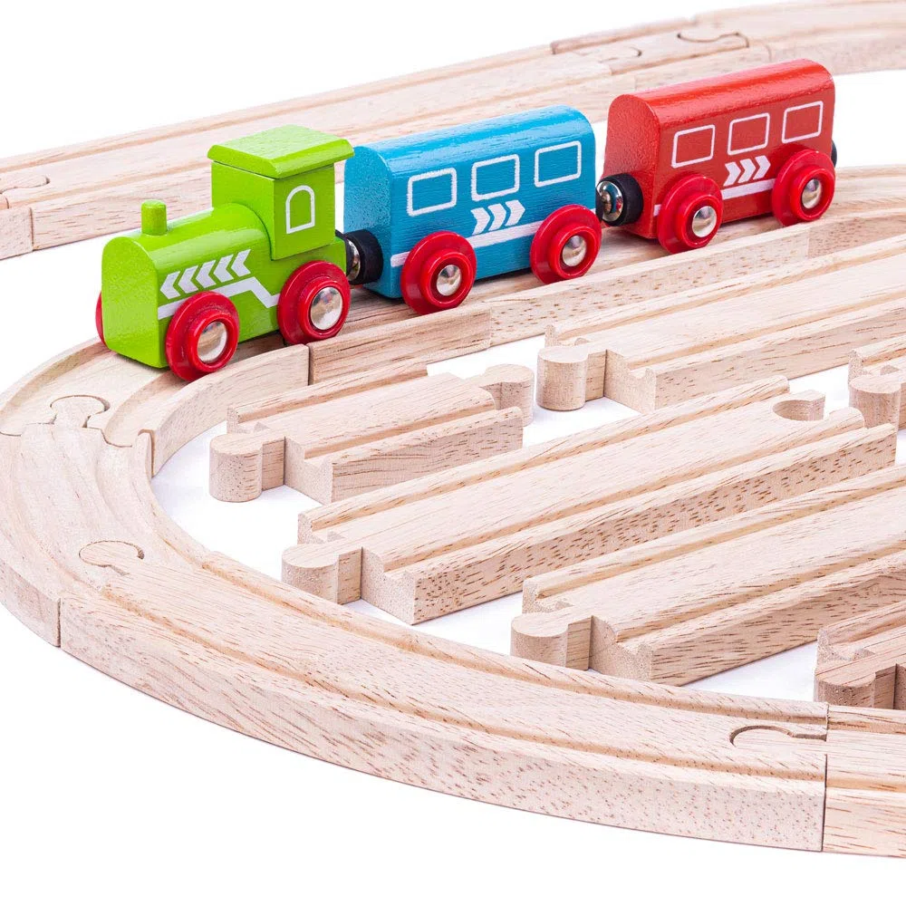 Bigjigs Rail Lot d’Extensions virages et Lignes Droites