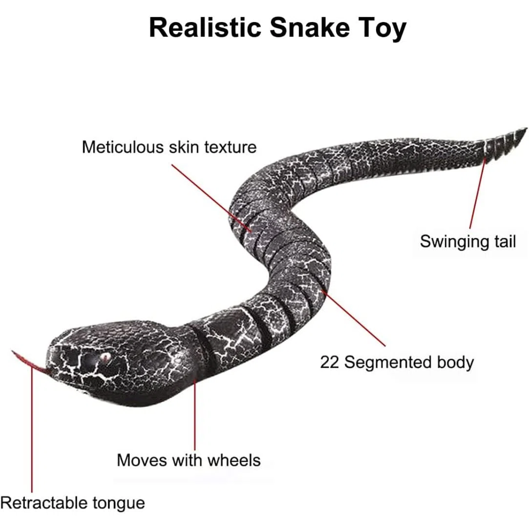 Jouet Serpent télécommandé réaliste de 16 Pouces, Rechargeable, pour Cadeau d'anniversaire, Halloween, Serpent Iguane réaliste, télécommandé