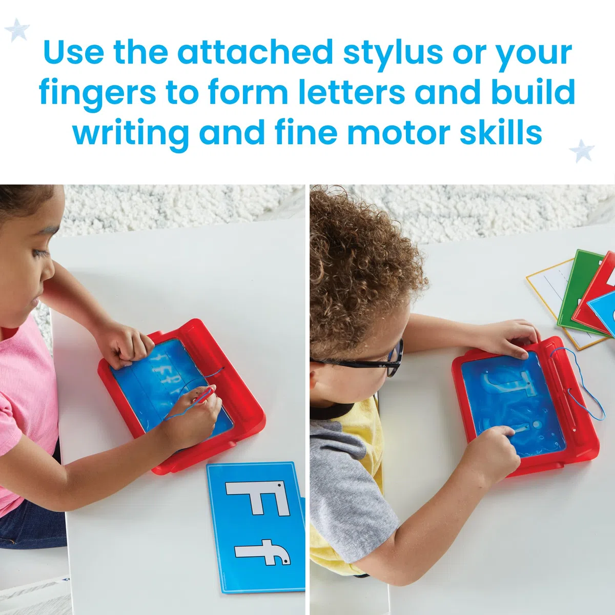 Learning Resources Tablette sensorielle pour Tracer des Lettres, Former des Lettres, Ensemble d'activités d'écriture Manuscrite avec Stylet, de 3 à 5 Ans