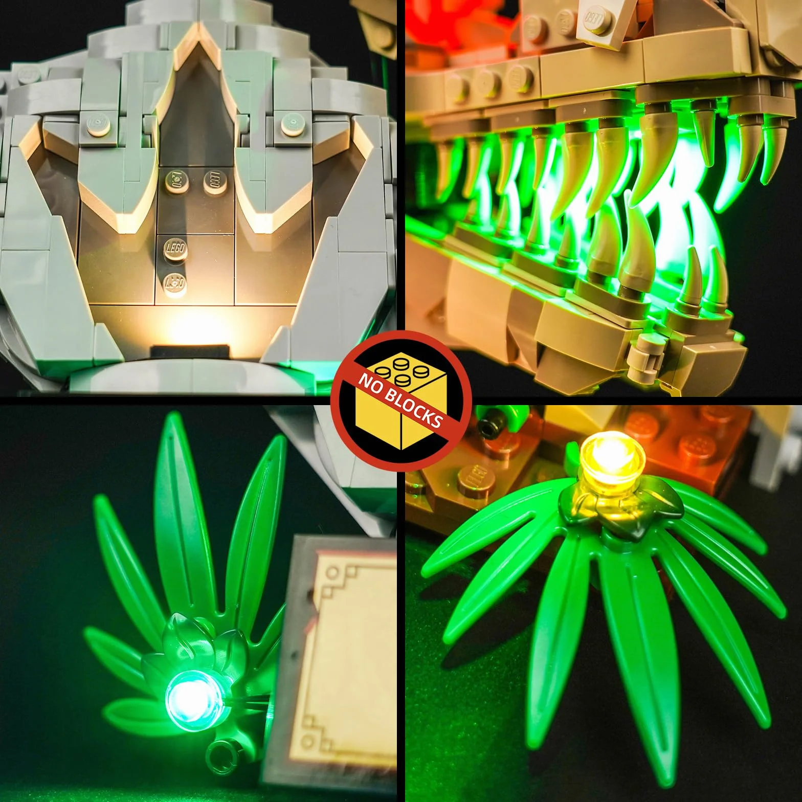 BrickBling Kit d'Éclairage LED pour Lego 76964 Dinosaur Fossils : T. Rex Skull - Éclairage Décoratif pour Crâne de T. Rex, Jouet Créatif (Pas de Lego Inclus)