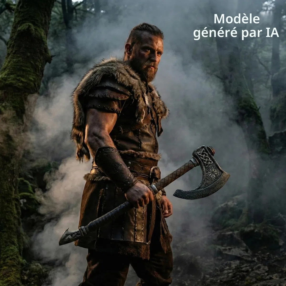 LOOYAR Hache de combat en mousse Viking Aegishjalmur Valknut - Accessoire inspiré de la mythologie nordique pour Halloween