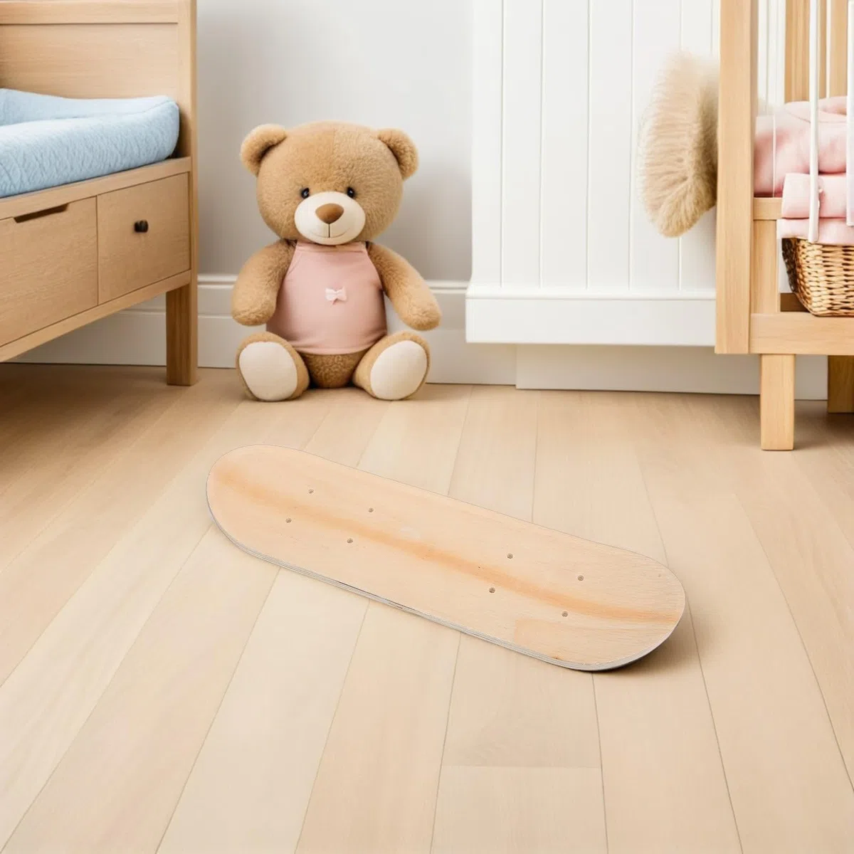 Ciieeo Lot de 3 Planches de Skateboard Vierges en Bois Érable 7 Couches, Double Tail, Surface Lisse 43 CM, Planches DIY pour Peinture Artistique et Personnalisation Garçon et Filles,
