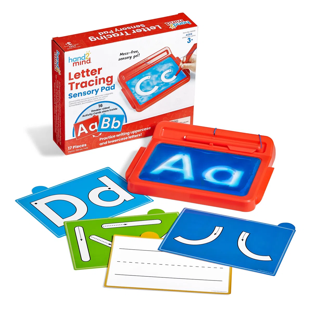 Learning Resources Tablette sensorielle pour Tracer des Lettres, Former des Lettres, Ensemble d'activités d'écriture Manuscrite avec Stylet, de 3 à 5 Ans