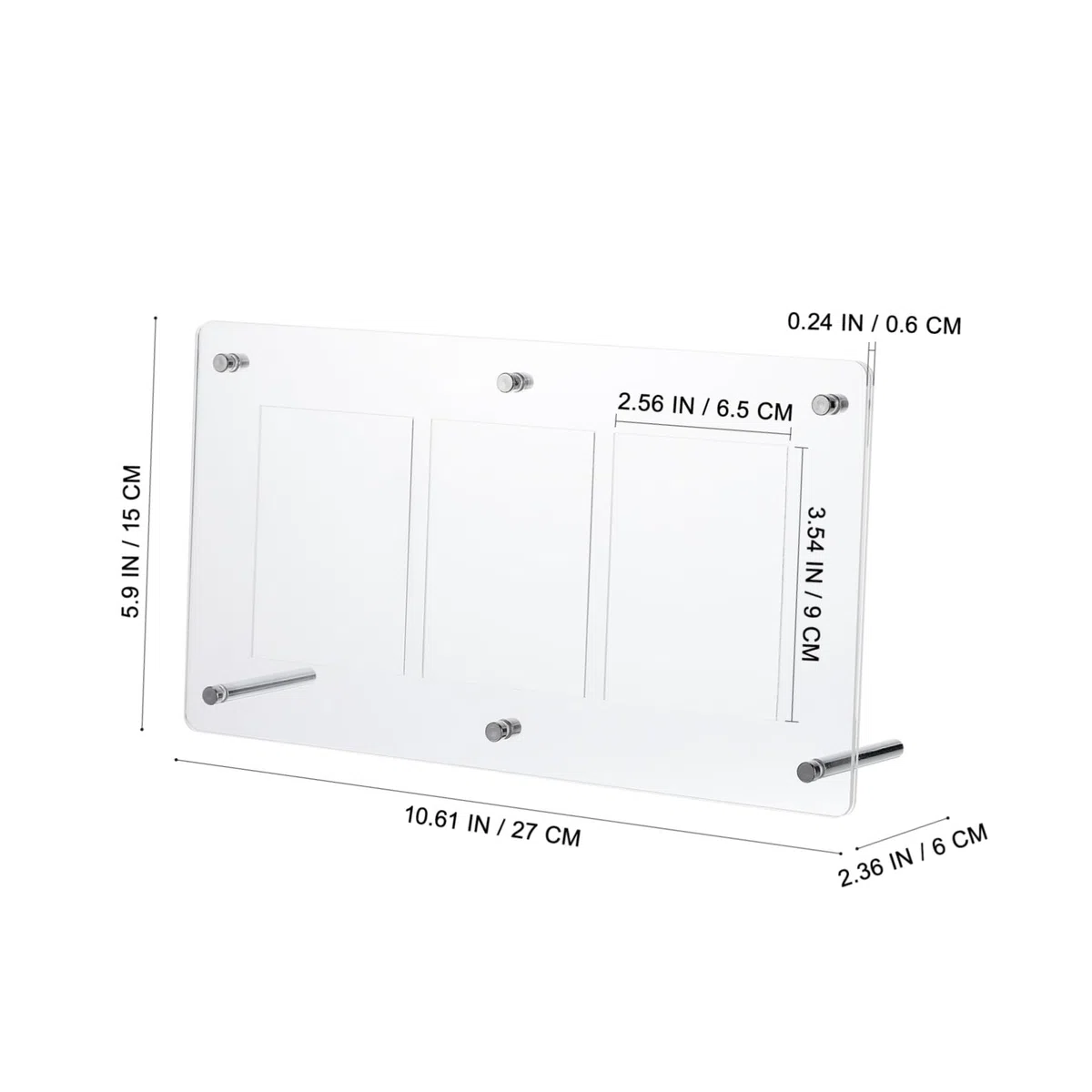 Présentoir Acrylique pour Cartes à Collectionner, Porte-Cartes Rigide Facile à Ouvrir, Cadre Pratique pour Affichage de Cartes de Jeu sur Bureau