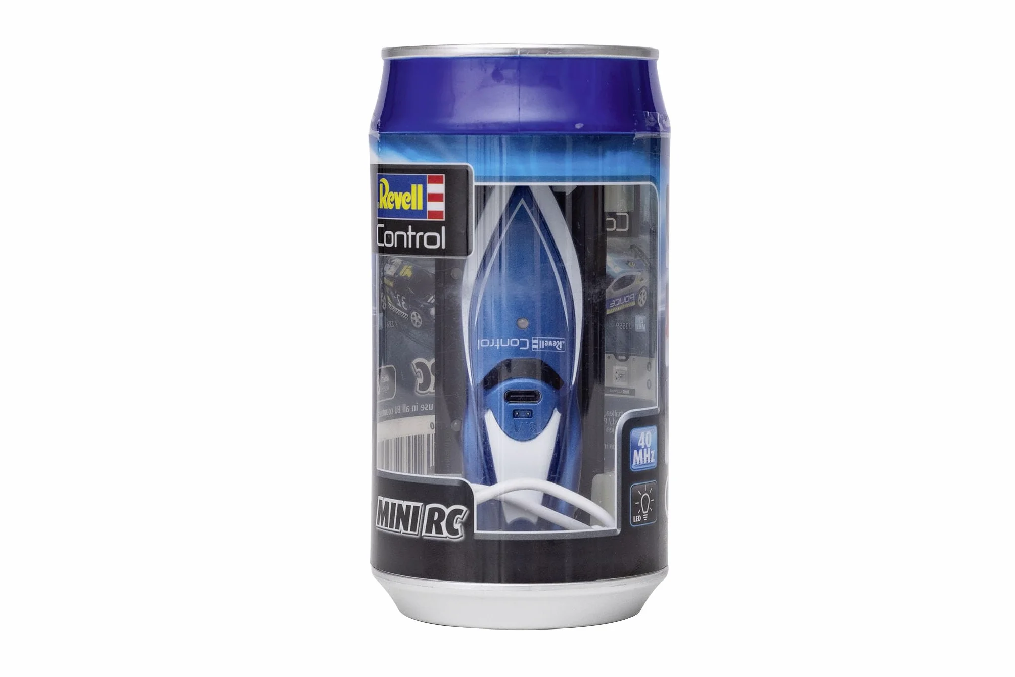 Revell Control 23570 Mini Bateau à Moteur RC Bleu avec contrôle précis 2,4 GHz, 7,5 cm de Long