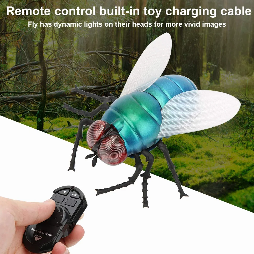 Mouche infrarouge télécommandée - Jouet animal réaliste Simulation insecte pour fête d'enfants