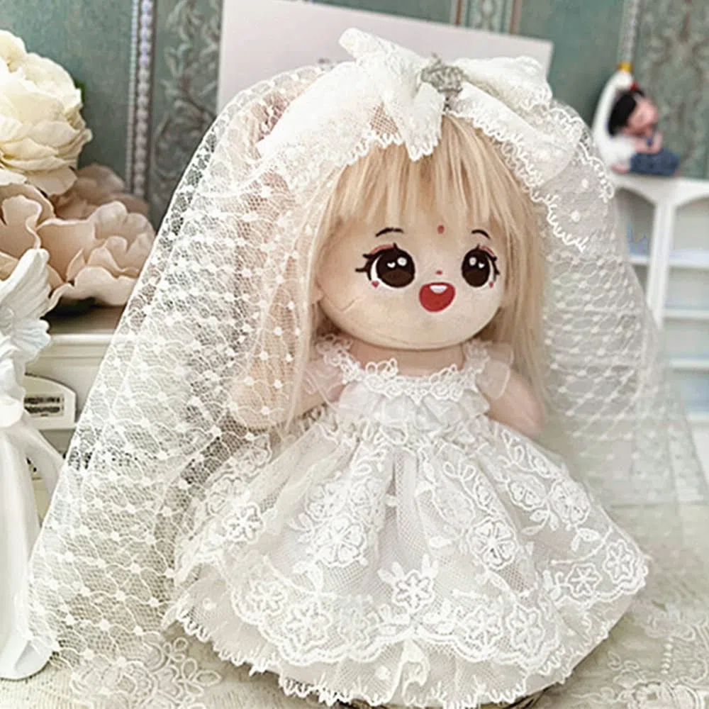 niannyyhouse Robe de mariée en dentelle blanche 20 cm