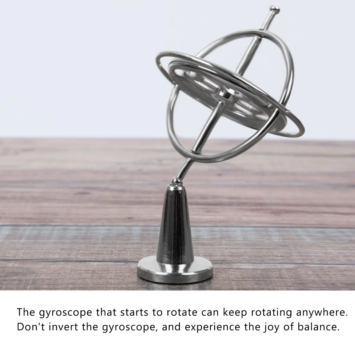 KIMISS Gyroscope en Métal Anti, Toupie à Rotation à Haut équilibre, Gyroscope, Jouet Rotatif à gravité, éducatif pour Enfants et Adultes